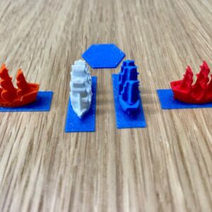 A Catan telepesei társasjáték - Tengeri utazó c. kiegészítőjével kompitibilis hajók.